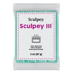 Sculpey III - Turquoise Glitter, 2 oz