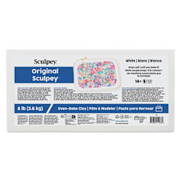 Original Sculpey - Package, 8 lb, White front of packaging