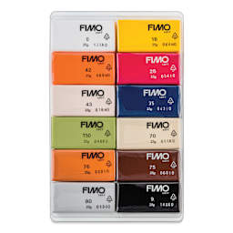 Staedtler Fimo Soft Polymer Clay - Natural Colors, Set of 12, contents