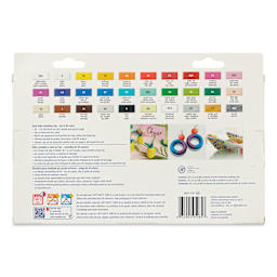 Staedtler Fimo Soft Polymer Clay - Color Sampler, Set of 30 - back of packaging
