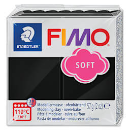 Staedtler Fimo Soft Polymer Clay - 2 oz, Black, packaging