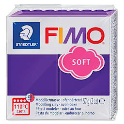 Staedtler Fimo Soft Polymer Clay - 2 oz, Plum, packaging