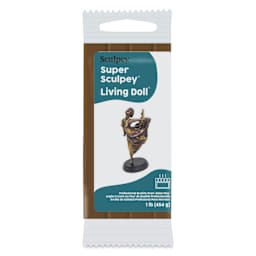 Sculpey Living Doll Polymer Clay - 1 lb, Espresso front of packaging