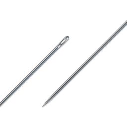 Dritz Sharps Hand Needles - Size 8, Pkg of 20 close-up of eye and needle