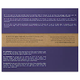 Okto Sensory Art Colours Air Clay - White, Pkg of 30 - back of packaging