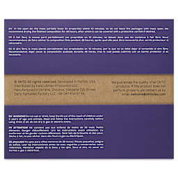 Okto Sensory Art Colours Air Clay - Assorted Colors, Pkg of 30 - back of packaging