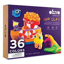 Okto Sensory Art Air Clay Creativity Kit - Set of 36 - front of packaging