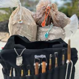 Soolla Studio Ties - Set of 3 - ties in use alongside supply bag