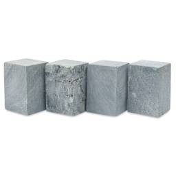 Gian Carlo Stoneworks Green Indian Soapstone Block - 4 lb, 4-1/2" x 3" x 3", Pkg of 4, vertical