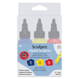 Liquid Sculpey Multi-Pack - Primary Colors Multi-Pack, Set of 3 front of packaging