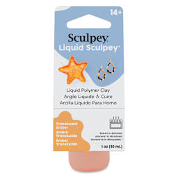 Liquid Sculpey - Transparent Amber, 1 oz front of packaging