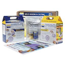 Smooth-On Pourable Silicone Starter Kit showing contents with packaging