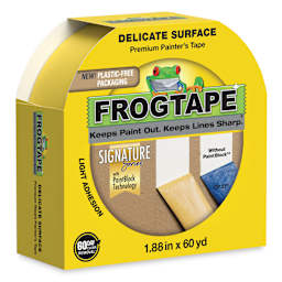 FrogTape Delicate Surface Painter's Tape - 1.88" x 60 yds Roll front of packaging angled view