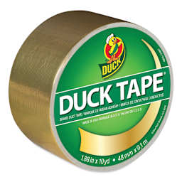 ShurTech Color Duck Tape - 1.88" x 15 yds, Metallic Gold top of roll