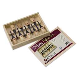 Flexcut Deluxe Palm-Sized Carving Tools - Set of 9 - contents