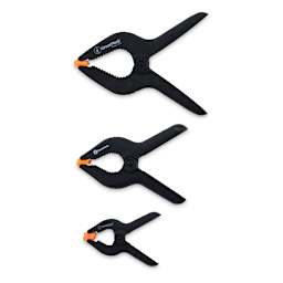 Great Neck Spring Clamps - Side view of three sizes of Clamps
