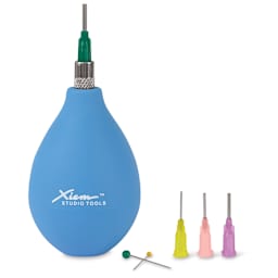 Xiem Studio Precision Applicators - Components of 3oz set with Applicator bulb and 4 tips
