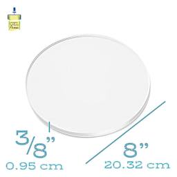 Gel Press Printing Plate - Circle, 8" Diameter dimensions