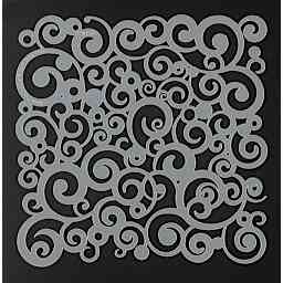 The Crafter's Workshop Stencils - Top view of Cosmic Swirls Stencil