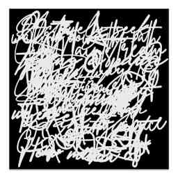 The Crafter's Workshop Stencil - Messy Script, 6" x 6"