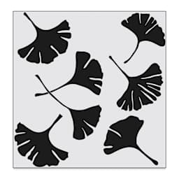 The Crafter's Workshop Stencil - Ginkgo Leaves, 6" x 6"