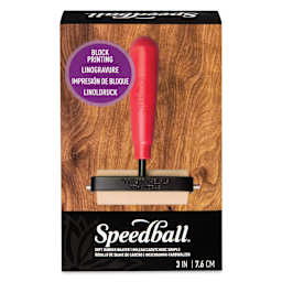 Speedball Soft Rubber Brayer - 3", front of packaging