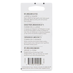 Speedball Linoleum Cutter - Pkg of 2, No. 5 Large U Gouge (Back of package)