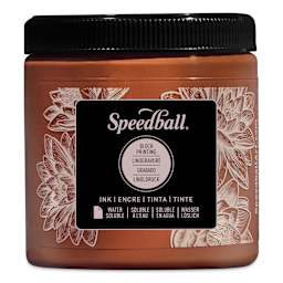 Speedball Water-Soluble Block Printing Ink - Brown, 8 oz