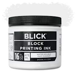 Blick Water-Soluble Block Printing Ink - White, 16 oz Jar