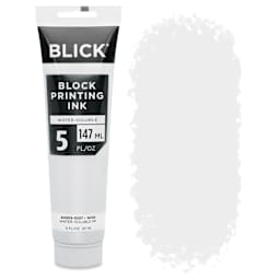 Blick Water-Soluble Block Printing Ink - White, 5 oz Tube