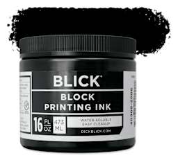 Blick Water-Soluble Block Printing Ink - Black, 16 oz Jar