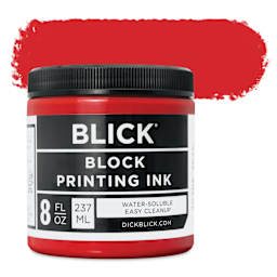 Blick Water-Soluble Block Printing Ink - Light Red, 8 oz Jar