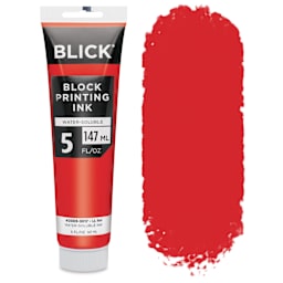 Blick Water-Soluble Block Printing Ink - Light Red, 5 oz Tube