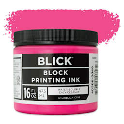 Blick Water-Soluble Block Printing Ink - Magenta, 16 oz Jar