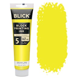 Blick Water-Soluble Block Printing Ink - Yellow, 5 oz Tube