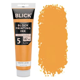 Blick Water-Soluble Block Printing Ink - Dark Yellow, 5 oz Tube