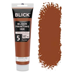 Blick Water-Soluble Block Printing Ink - Brown, 5 oz Tube