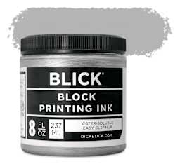 Blick Water-Soluble Block Printing Ink - Silver, 8 oz Jar