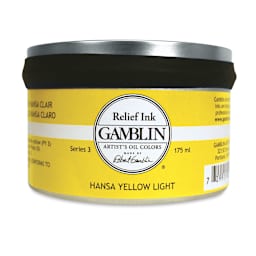 Gamblin Artist's Colors Relief Ink - Hansa Yellow Light, 175 ml