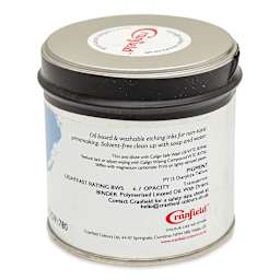 Cranfield Caligo Safe Wash Etching Ink - Diarylide Yellow, 250 g Can - back