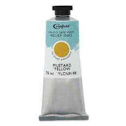 Cranfield Caligo Safe Wash Relief Ink - Mustard Yellow, 75 ml tube