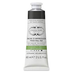 Charbonnel Water Washable Printing Ink - Soft Black, 60 ml, tube