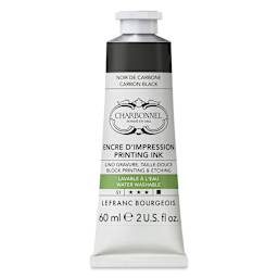 Charbonnel Water Washable Printing Ink - Carbon Black, 60 ml