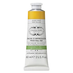 Charbonnel Water Washable Printing Ink - Deep Yellow, 60 ml