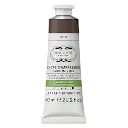 Charbonnel Water Washable Printing Ink - Bistre, 60 ml