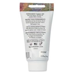 Speedball Fabric and Paper Block Printing Ink - Lilac, 2.5 oz, back of tube