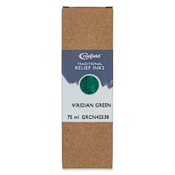 Cranfield Traditional Relief Ink - Viridian Green, 75 ml - front of packaging