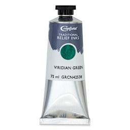 Cranfield Traditional Relief Ink - Viridian Green, 75 ml - front