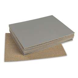 Blick Battleship Gray Linoleum - Pkg of 12, 8" x 10", Unmounted - 11 up 1 down