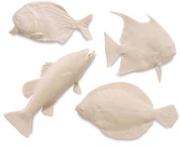 Gyotaku Fish Printing Replicas - 4 Fish forms shown 
